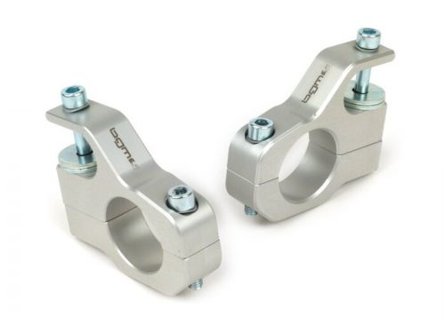 Lengéscsillapító rögzítő felső része BGM PRO Clip on Aluminium CNC Lambretta LI, LIS, SX, TV, DL, GP ezüst